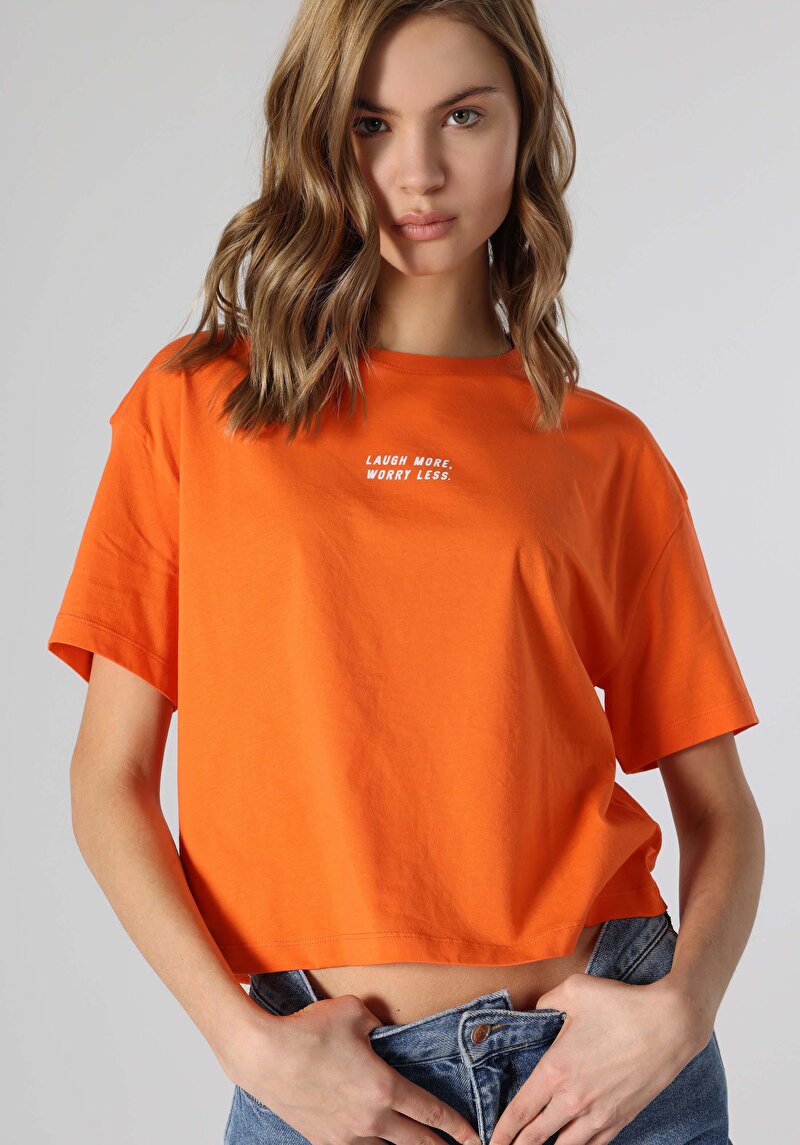 Показати інформацію про Футболка З Коротким Рукавом Жіноча Помаранчева  Cl1063434