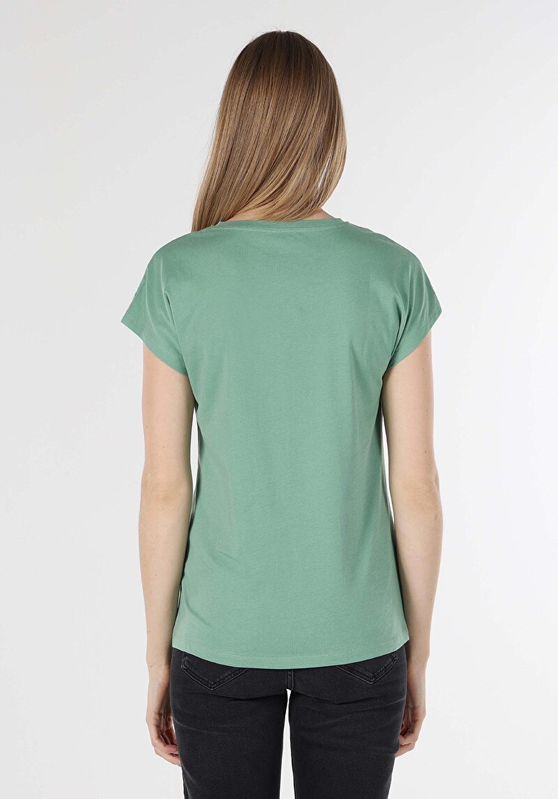 Показати інформацію про Футболка З Коротким Рукавом Жіноча Зелена  Cl1063441