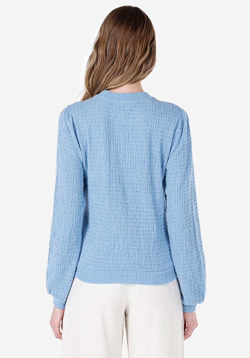 Зображення Футболка З Довгим Рукавом Жіноча Блакитна  Cl1067268