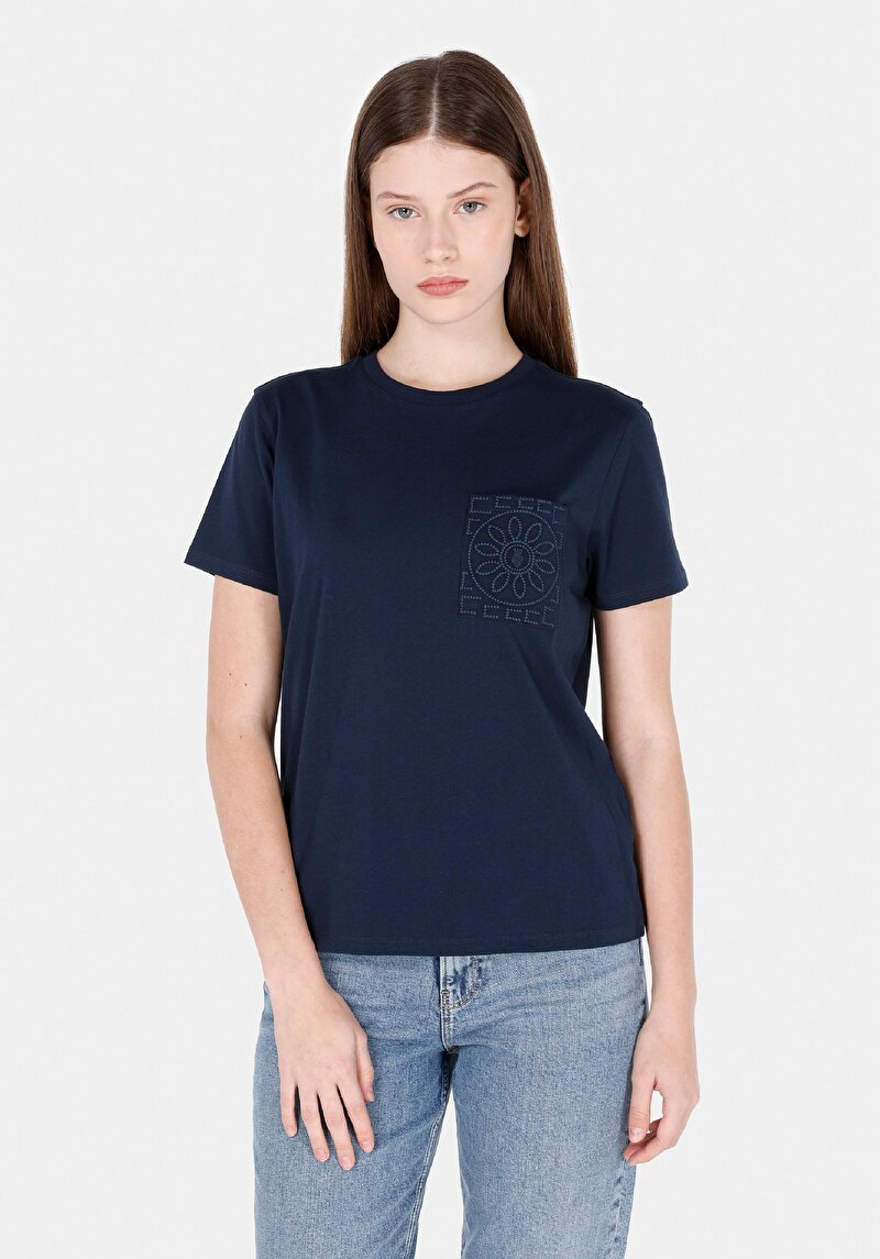 Показати інформацію про Футболка З Коротким Рукавом Жіноча Синя  Cl1071852