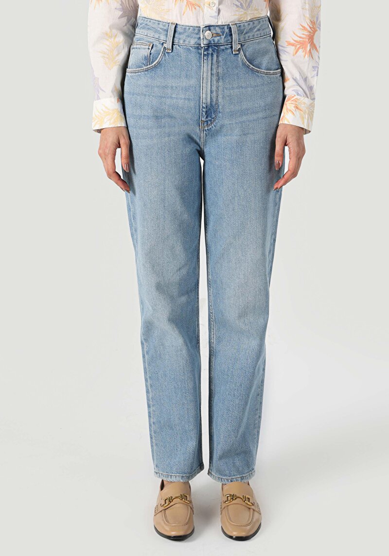 Зображення 884 Lauren Джинси Жіночі Блакитні Прямого Крою Cl1063488