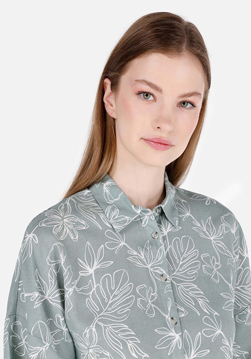 Зображення Сорочка З Коротким Рукавом Жіноча Зелена Cl1069198