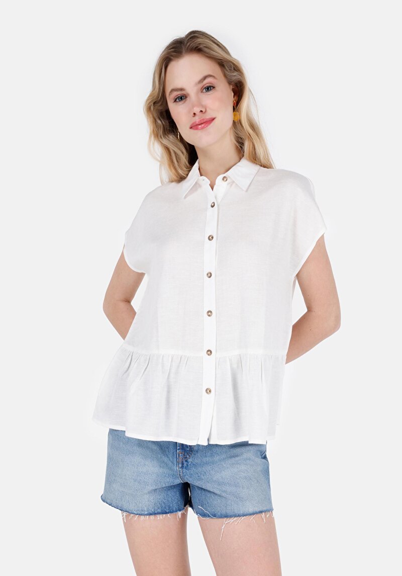 Зображення Сорочка З Коротким Рукавом Жіноча Біла  Cl1069199