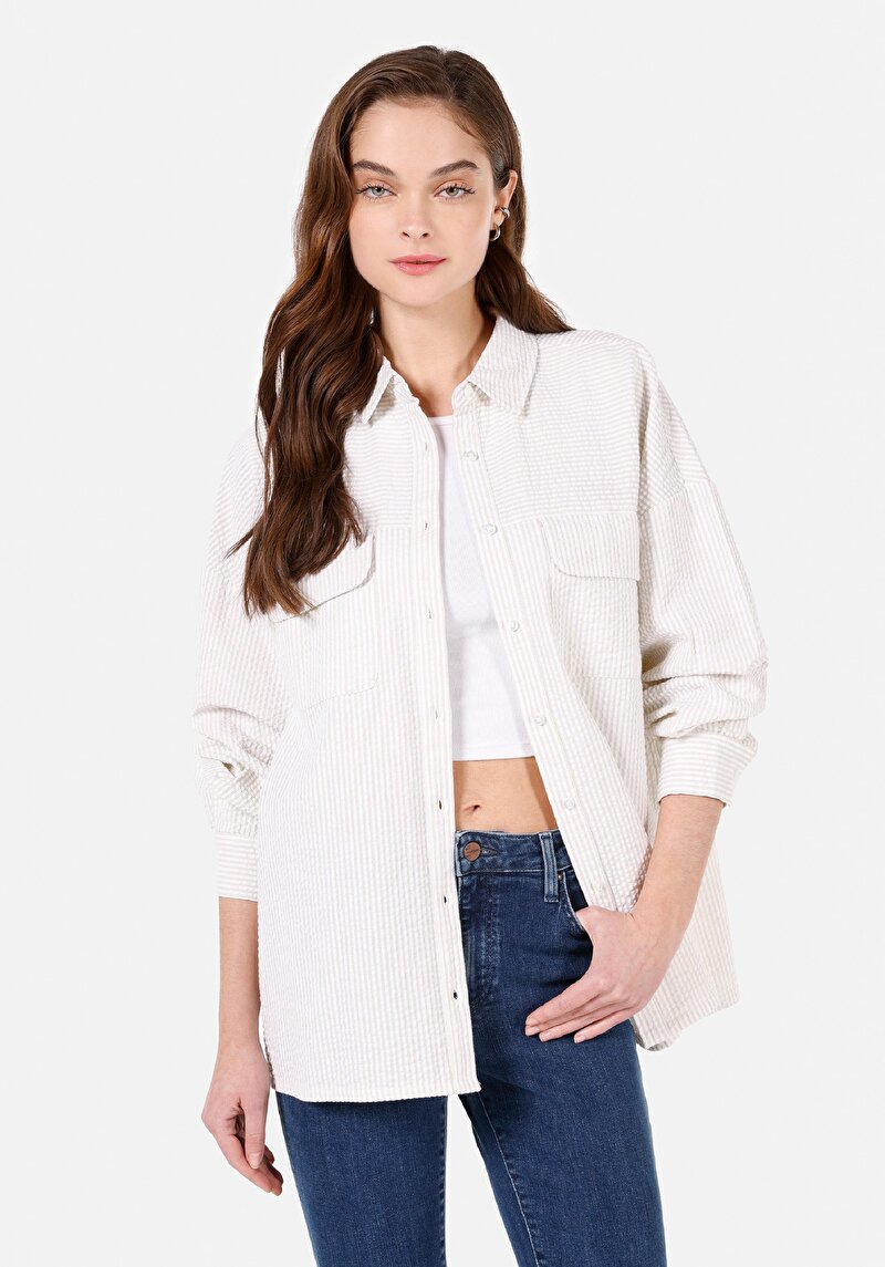 Зображення Сорочка З Довгим Рукавом Жіноча Сіра  Cl1071886