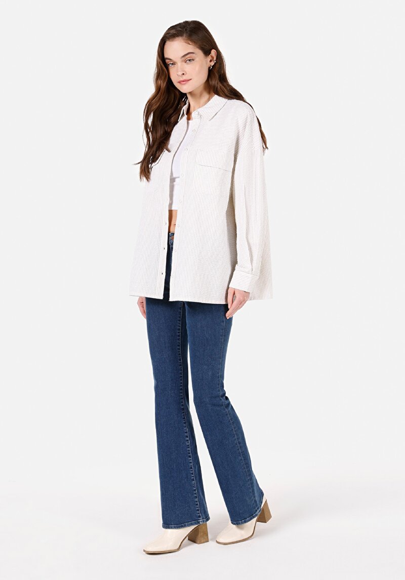 Зображення Сорочка З Довгим Рукавом Жіноча Сіра Cl1071886