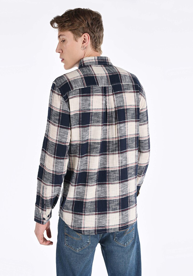 Показати інформацію про Сорочка З Довгим Рукавом Чоловіча Синя  Cl1065717