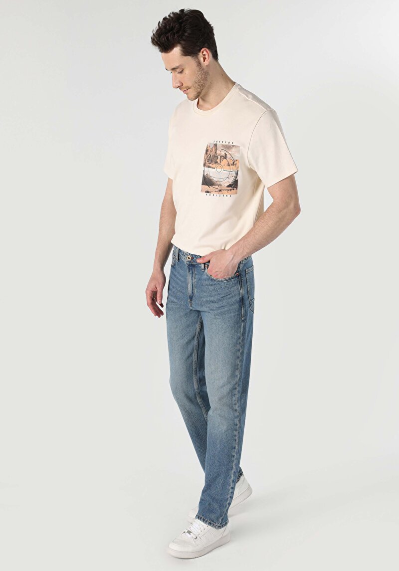 Зображення 045 David Джинси Чоловічі Блакитні Класичного Крою Cl1063528