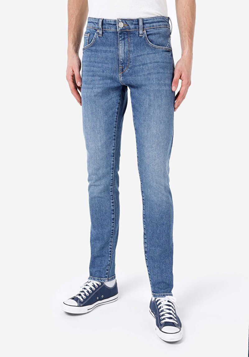 Зображення 041 Danny Джинси Чоловічі Блакитні Вузького Крою Cl1069230