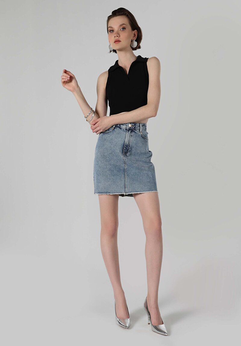 Зображення Спідниця Жіноча Блакитна Cl1063562