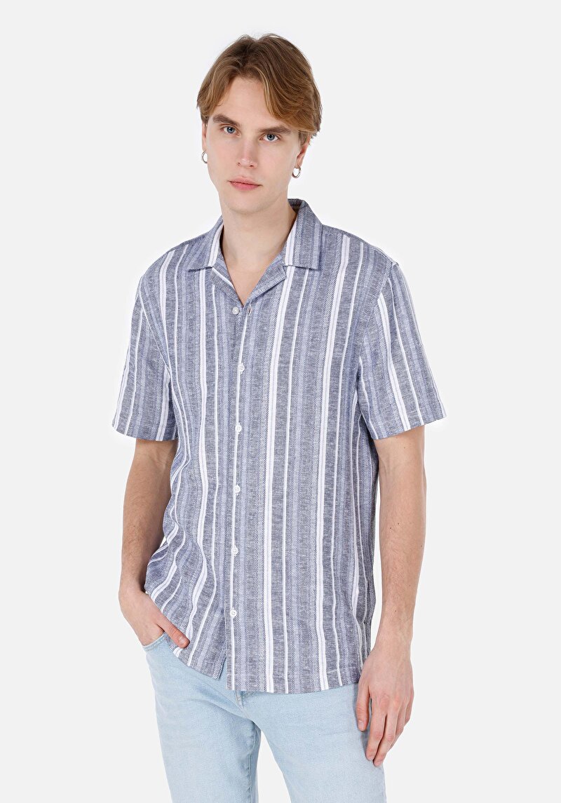 Зображення Сорочка З Коротким Рукавом Чоловіча Блакитна  Cl1069252