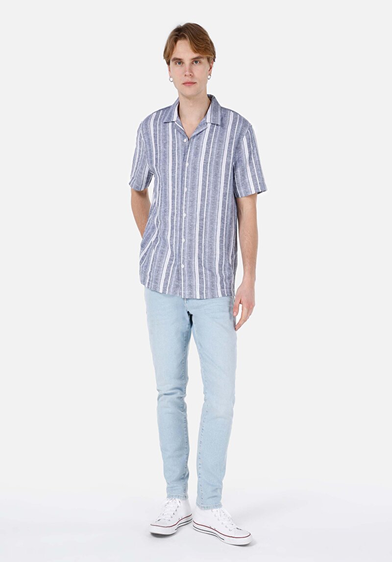 Зображення Сорочка З Коротким Рукавом Чоловіча Блакитна Cl1069252