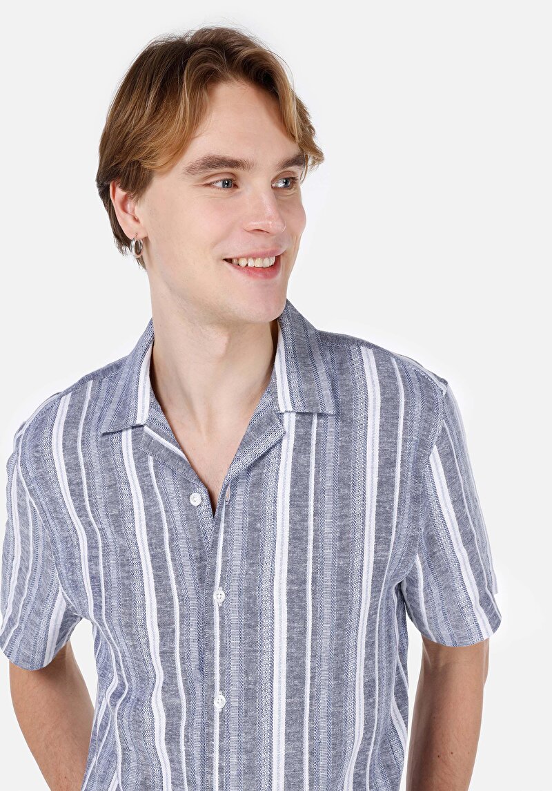 Зображення Сорочка З Коротким Рукавом Чоловіча Блакитна Cl1069252