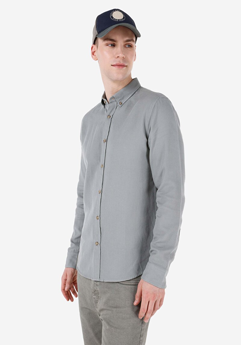 Зображення Сорочка З Довгим Рукавом Чоловіча Зелена Cl1069259