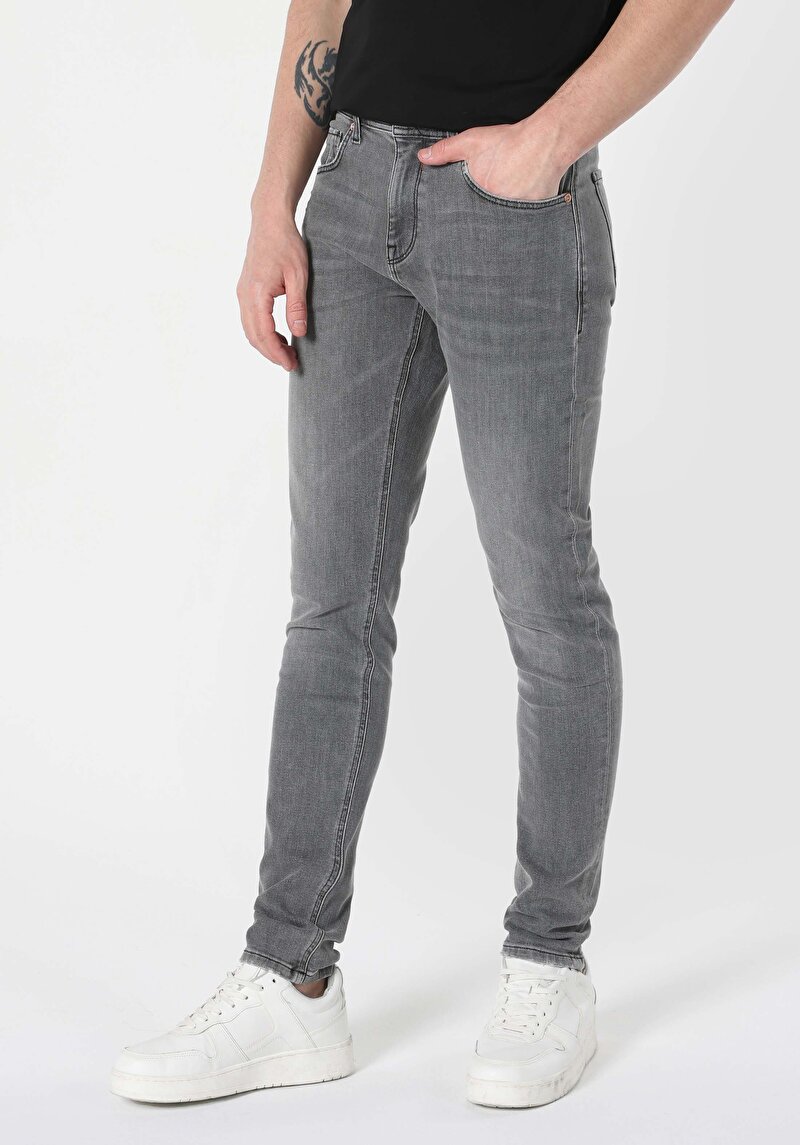 Зображення 041 Danny Джинси Чоловічі Сірі Вузького Крою Cl1063569