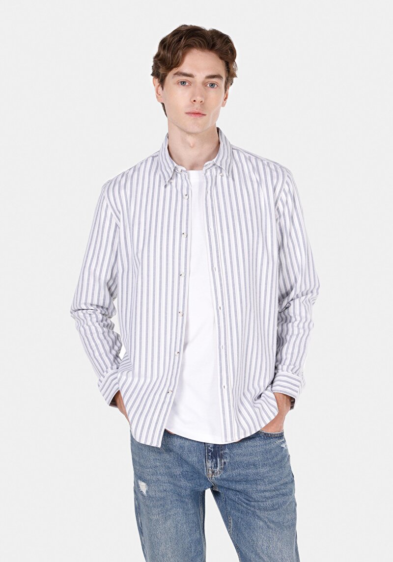 Зображення Сорочка З Довгим Рукавом Чоловіча Блакитна Cl1072025