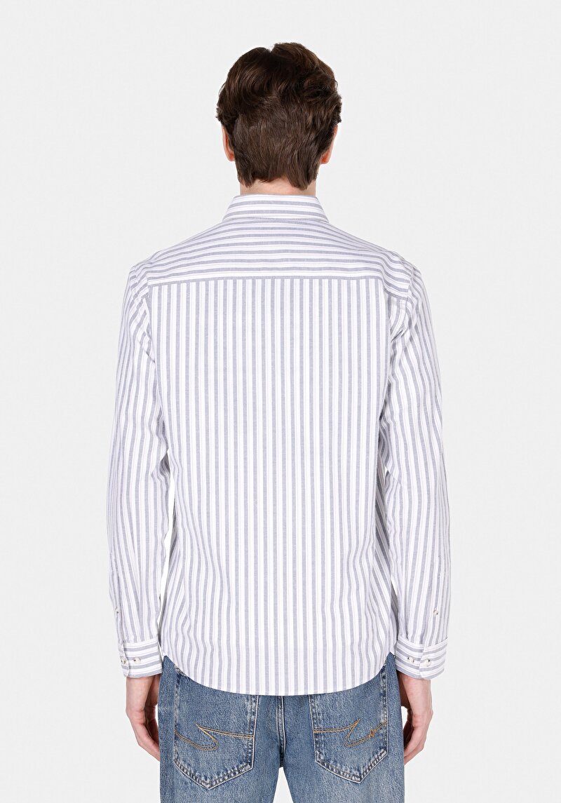 Показати інформацію про Сорочка З Довгим Рукавом Чоловіча Блакитна  Cl1072025