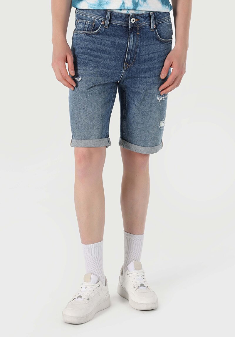 Показати інформацію про 045 David Шорти Чоловічі Блакитні  Cl1063593