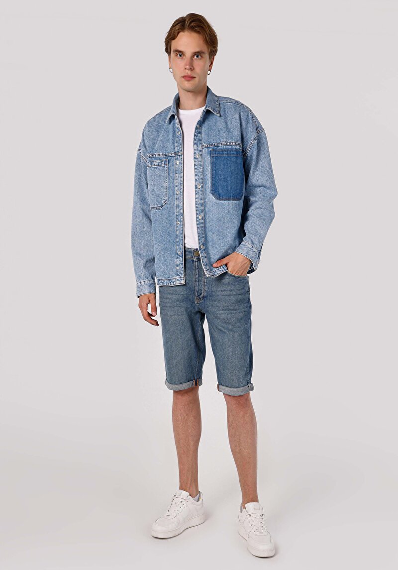 Показати інформацію про 030 Nelson Шорти Чоловічі Блакитні  Cl1063601