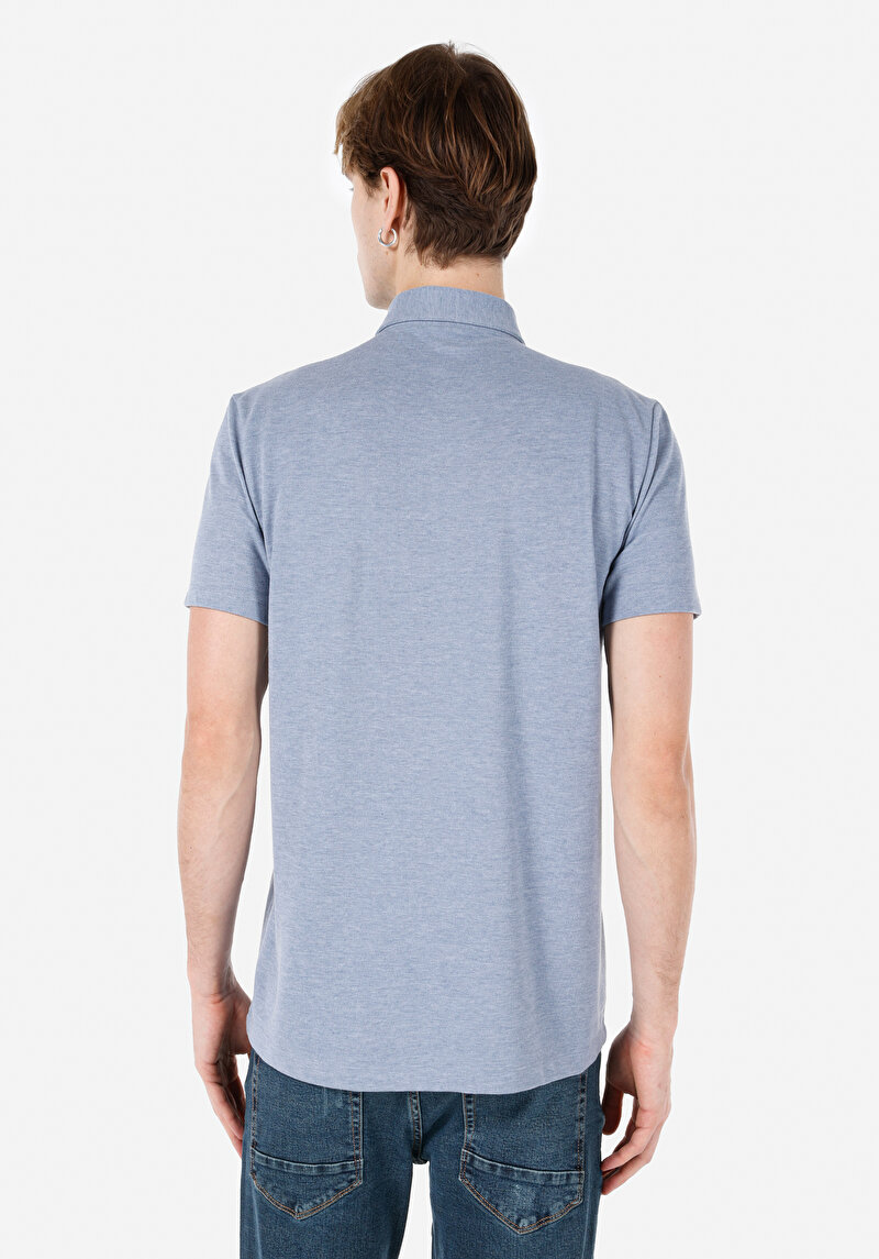 Показати інформацію про Поло З Коротким Рукавом Чоловіче Блакитне  Cl1069372