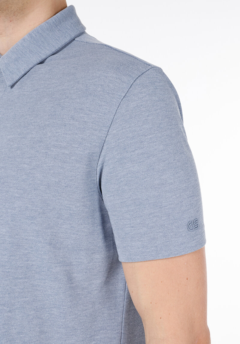 Показати інформацію про Поло З Коротким Рукавом Чоловіче Блакитне  Cl1069372