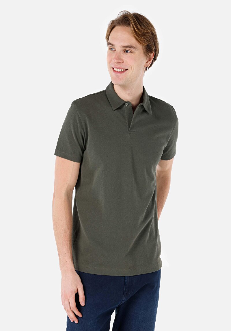 Зображення Поло З Коротким Рукавом Чоловіче Зелене  Cl1069372