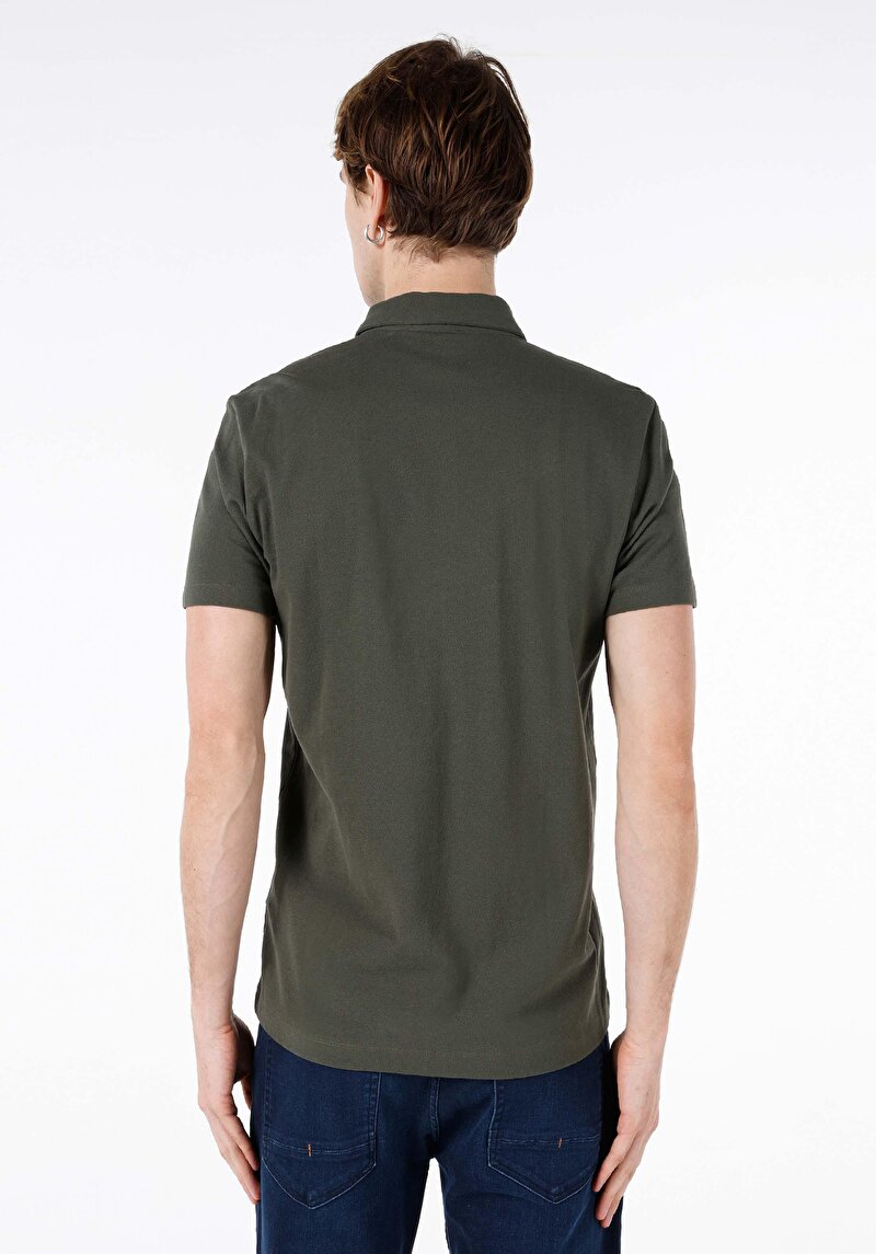 Показати інформацію про Поло З Коротким Рукавом Чоловіче Зелене  Cl1069372