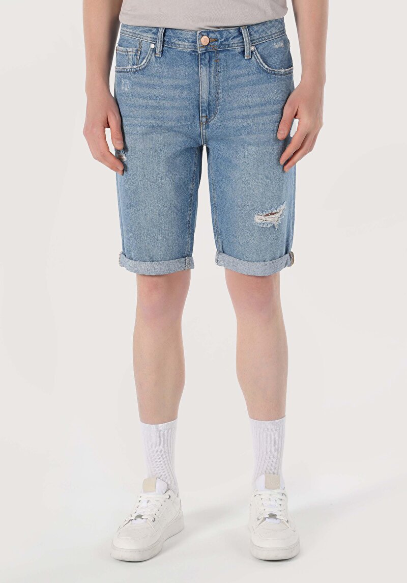 Показати інформацію про 045 David Шорти Чоловічі Блакитні  Cl1063602