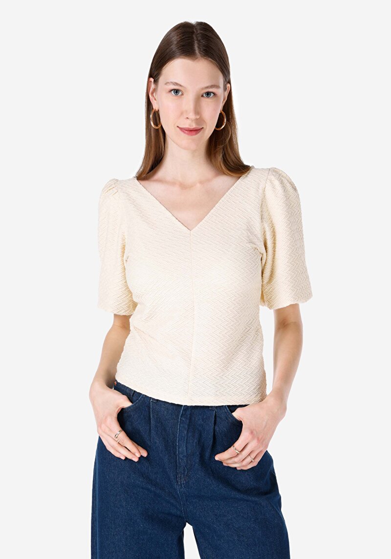 Зображення Футболка З Коротким Рукавом Жіноча Бежева  Cl1067439