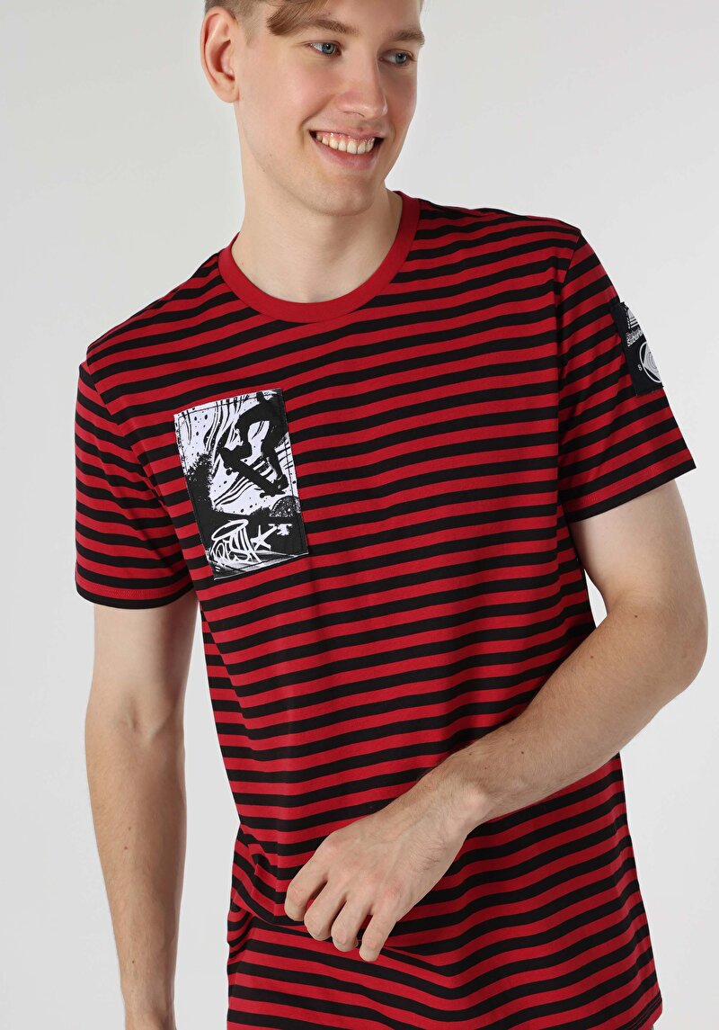 Показати інформацію про Футболка З Коротким Рукавом Чоловіча Червона  Cl1063621