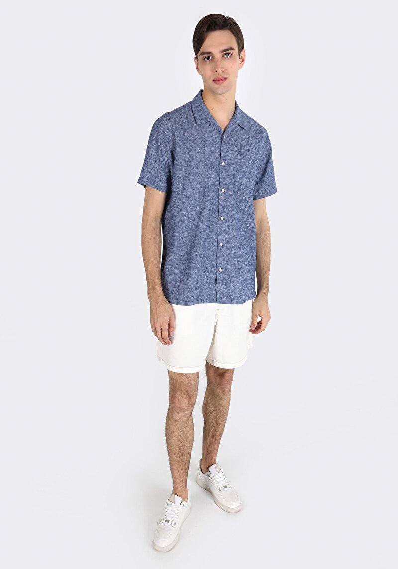 Показати інформацію про Сорочка З Коротким Рукавом Чоловіча Блакитна  Cl1063689