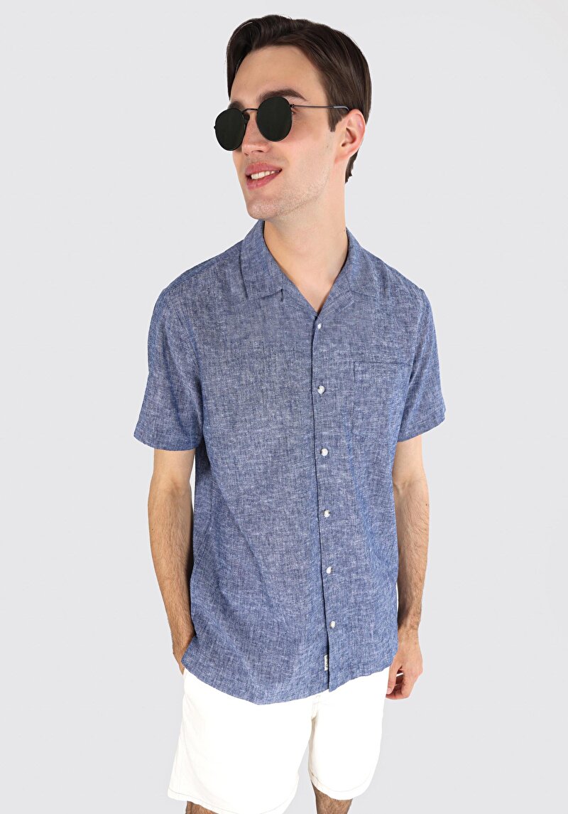 Зображення Сорочка З Коротким Рукавом Чоловіча Блакитна Cl1063689