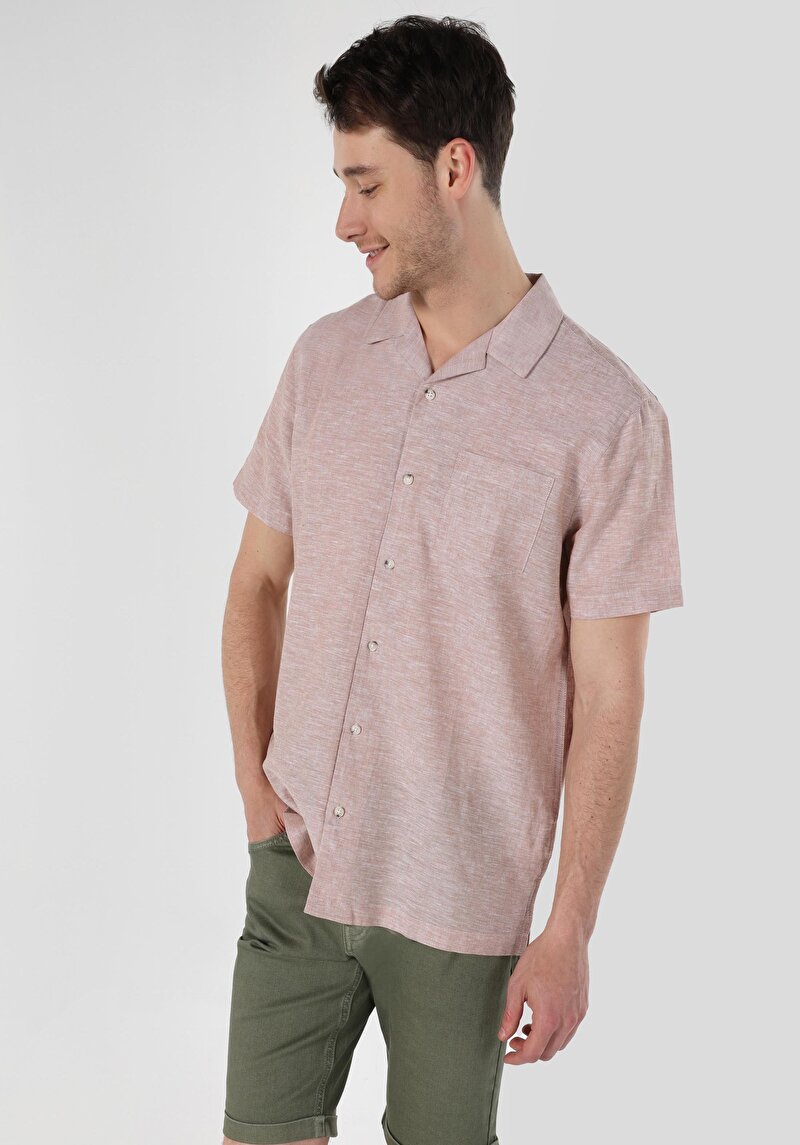 Зображення Сорочка З Коротким Рукавом Чоловіча Бежева  Cl1063689