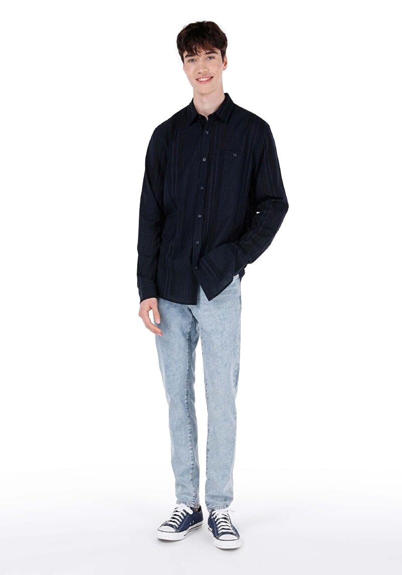 Зображення 041 Danny Джинси Чоловічі Блакитні Вузького Крою Cl1069460