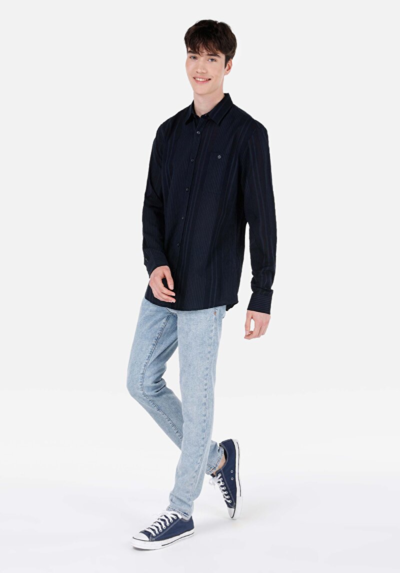 Зображення 041 Danny Джинси Чоловічі Блакитні Вузького Крою Cl1069460