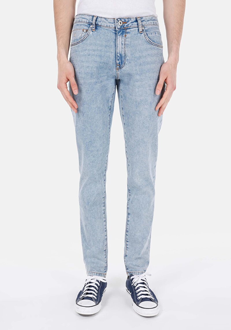 Зображення 041 Danny Джинси Чоловічі Блакитні Вузького Крою Cl1069460
