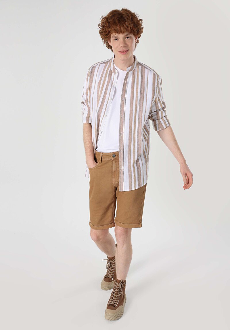 Зображення Сорочка З Довгим Рукавом Чоловіча Бежева  Cl1063704