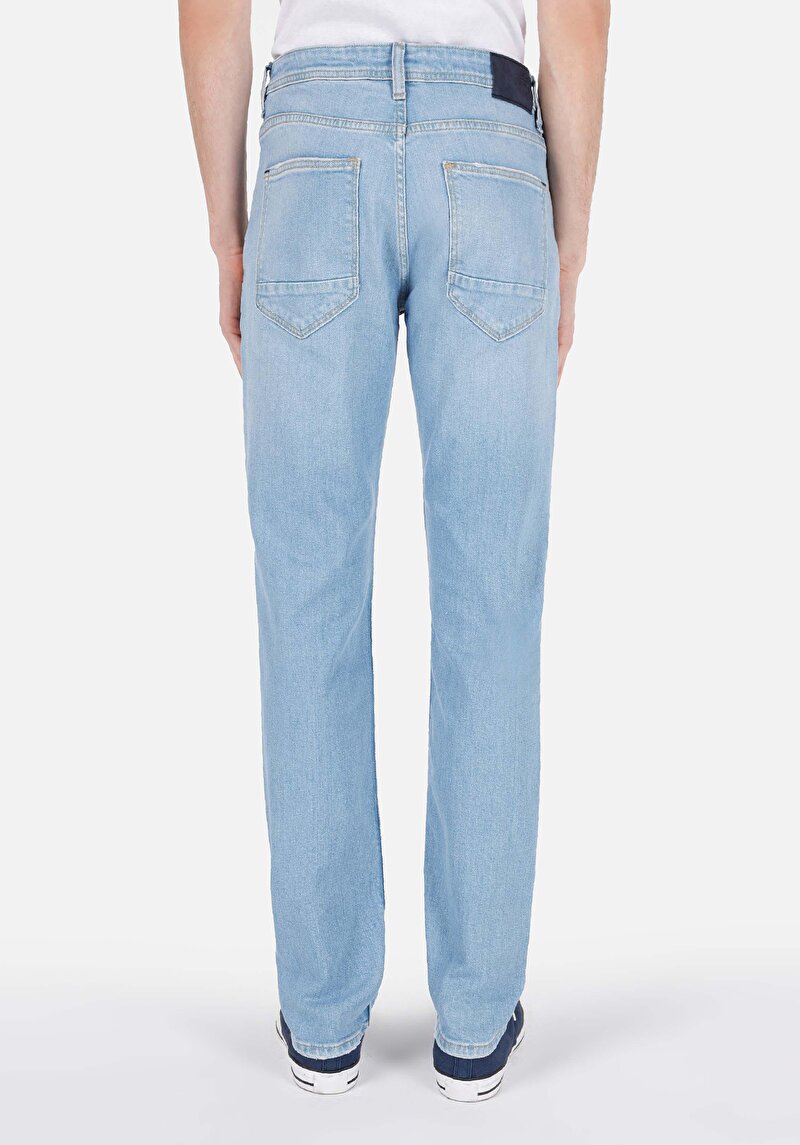 Зображення 044 Karl Джинси Чоловічі Блакитні Прямого Крою Cl1069466