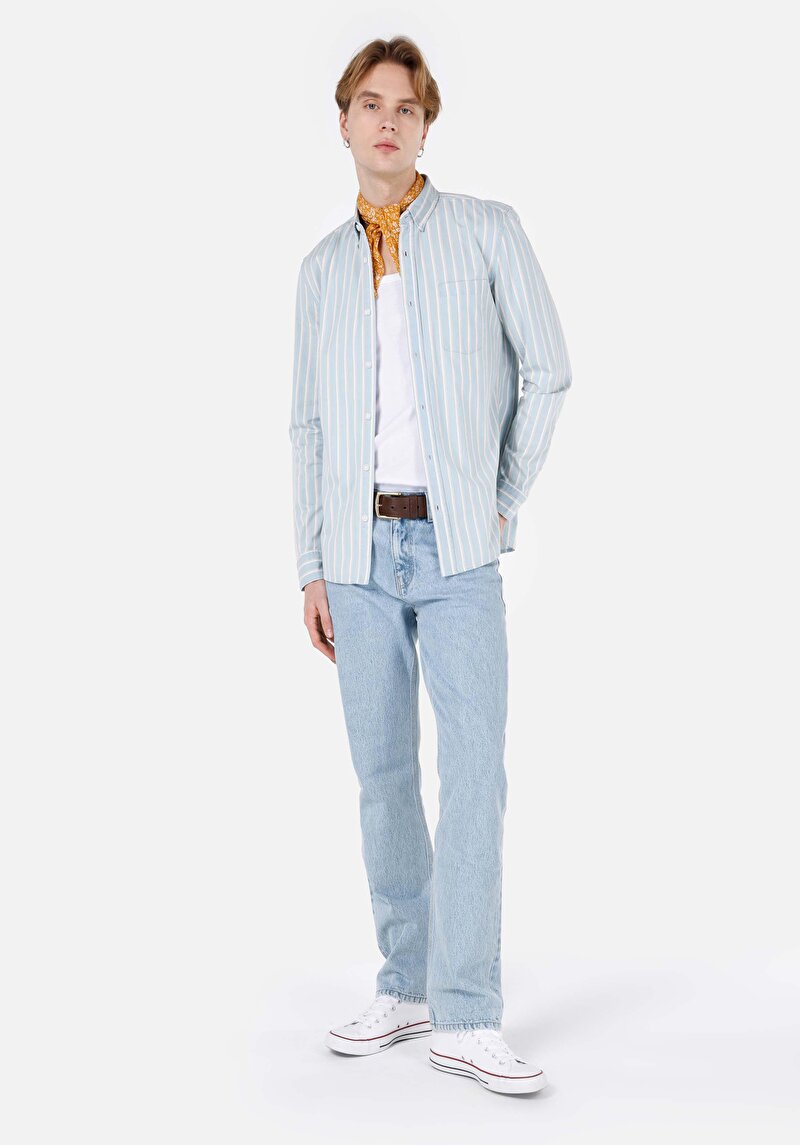 Зображення 045 David Джинси Чоловічі Блакитні Класичного Крою Cl1069468