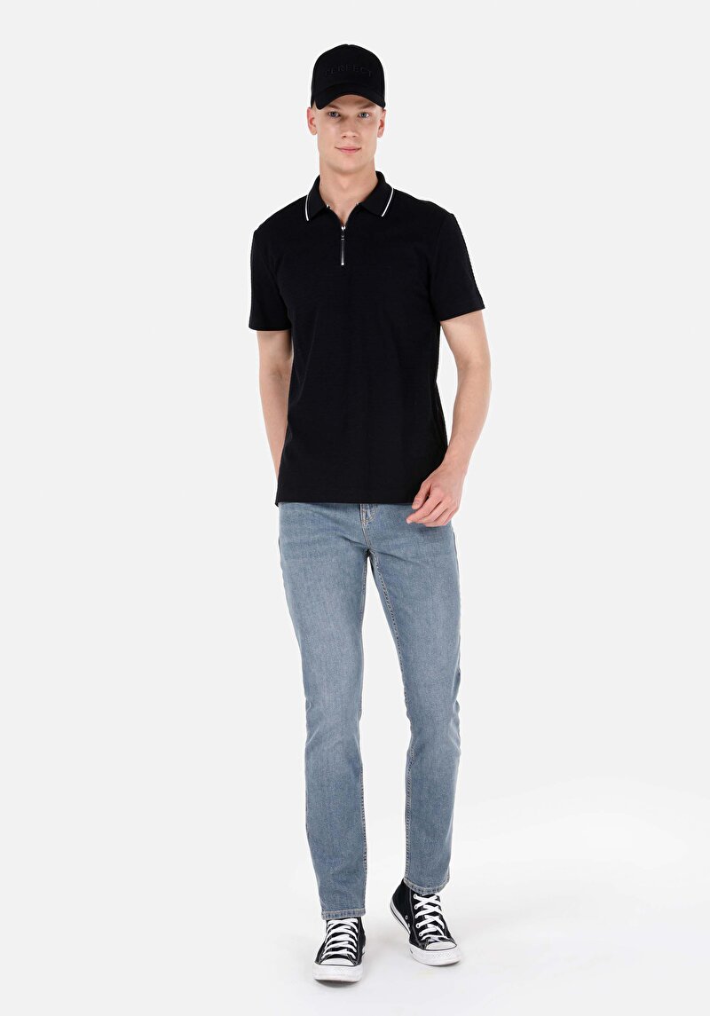 Зображення 044 Karl Джинси Чоловічі Блакитні Прямого Крою Cl1069486