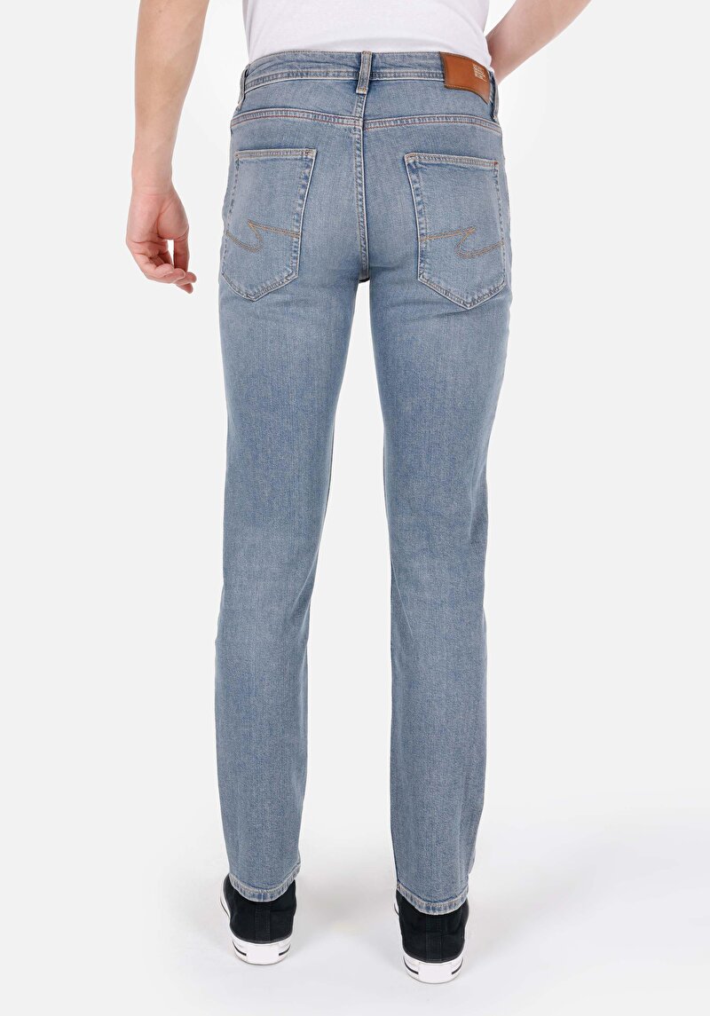 Зображення 044 Karl Джинси Чоловічі Блакитні Прямого Крою Cl1069486