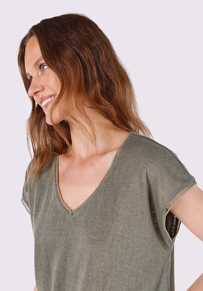 Показати інформацію про Футболка З Коротким Рукавом Жіноча Зелена  Cl1063802