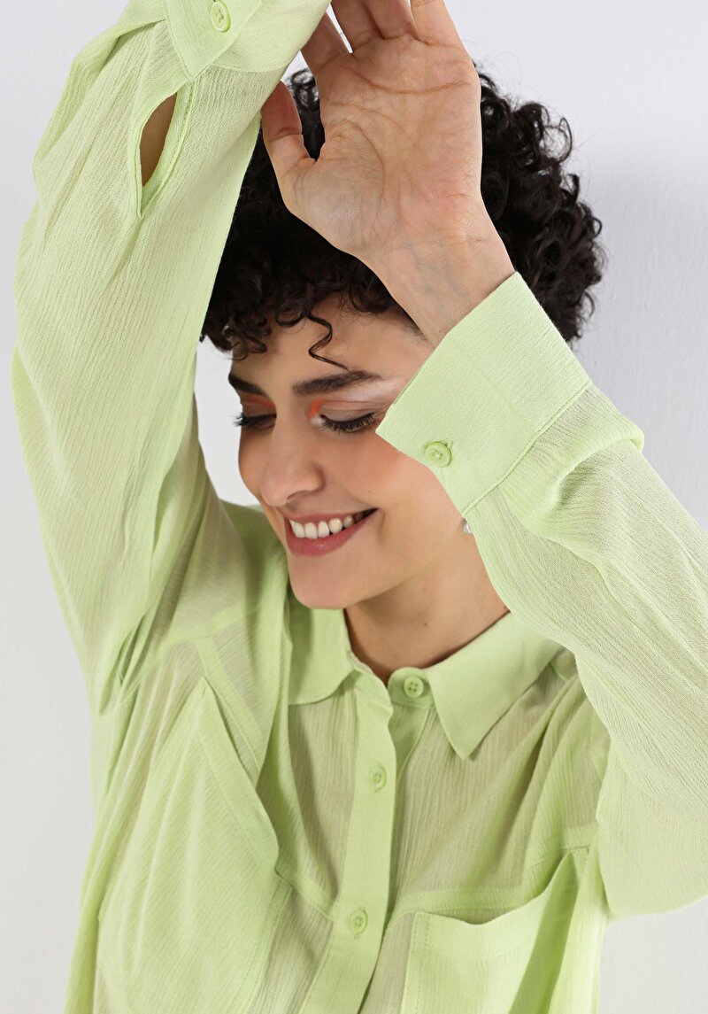 Зображення Сорочка З Довгим Рукавом Жіноча Зелена Cl1063858