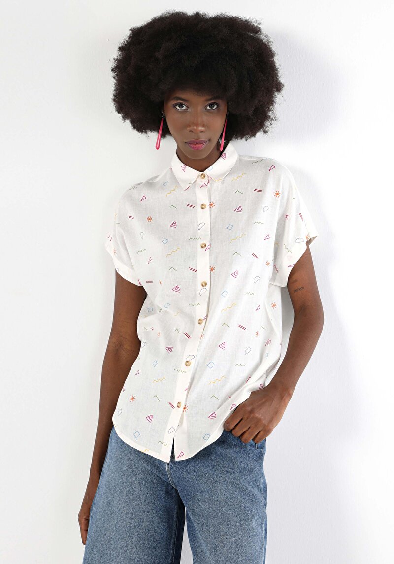 Зображення Сорочка З Коротким Рукавом Жіноча Біла  Cl1063890