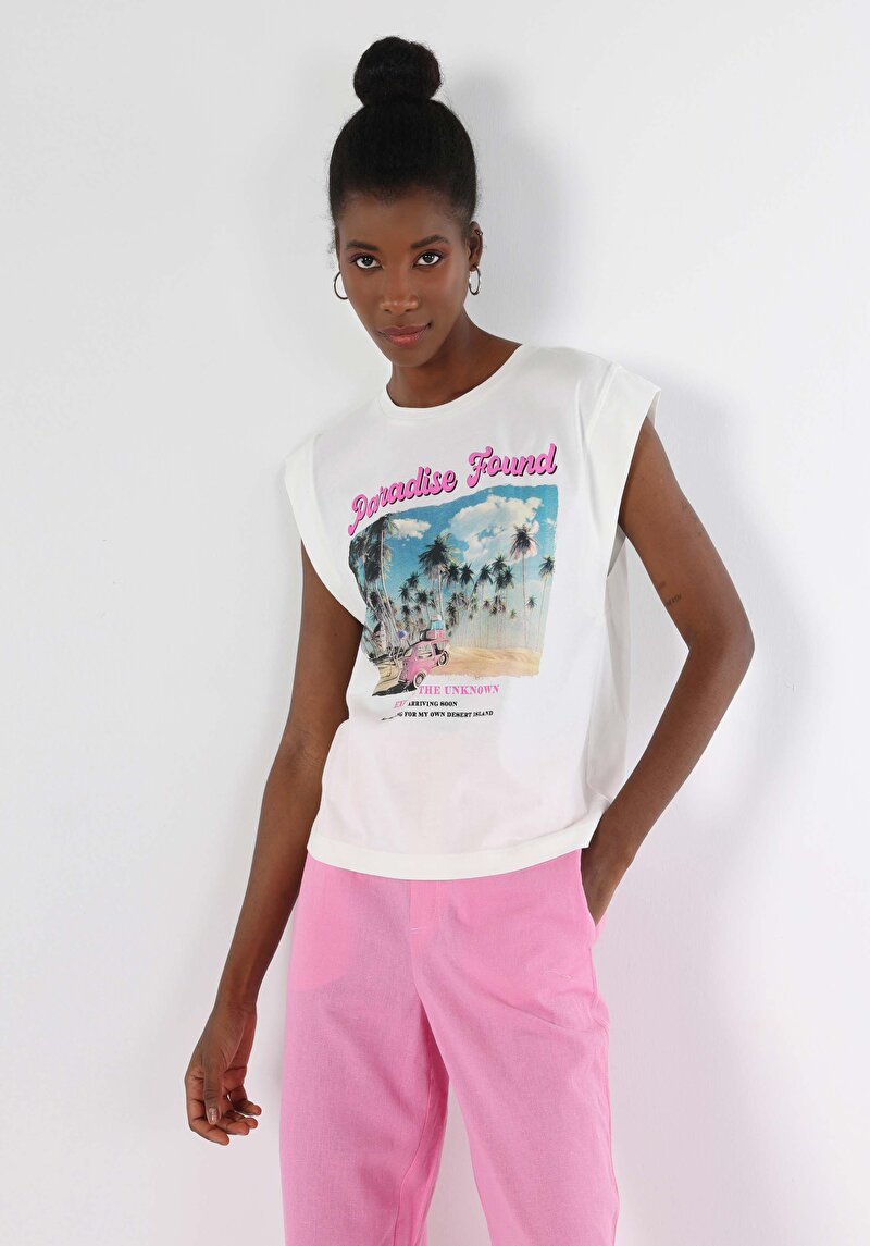 Зображення Футболка З Коротким Рукавом Жіноча Біла  Cl1063992