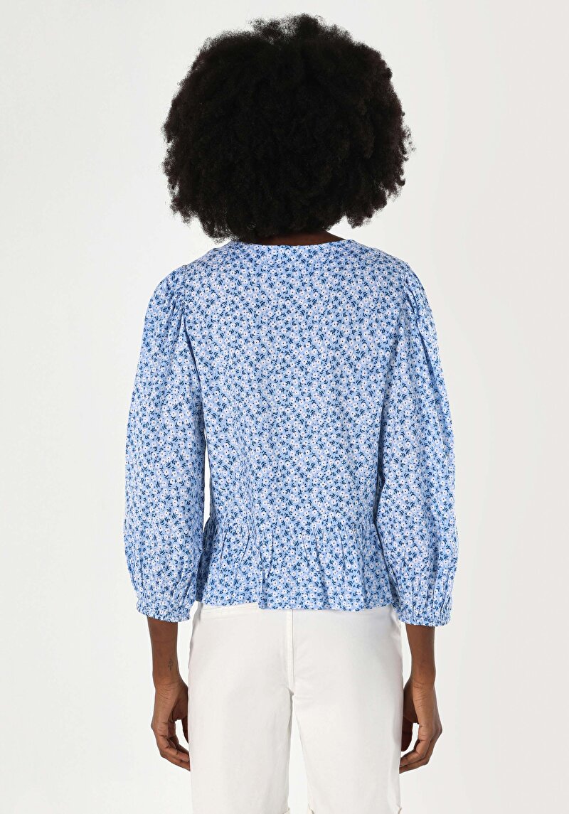 Показати інформацію про Сорочка З Довгим Рукавом Жіноча Блакитна  Cl1064011