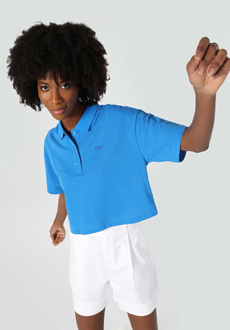 Зображення Футболка З Коротким Рукавом Жіноча Блакитна  Cl1064047