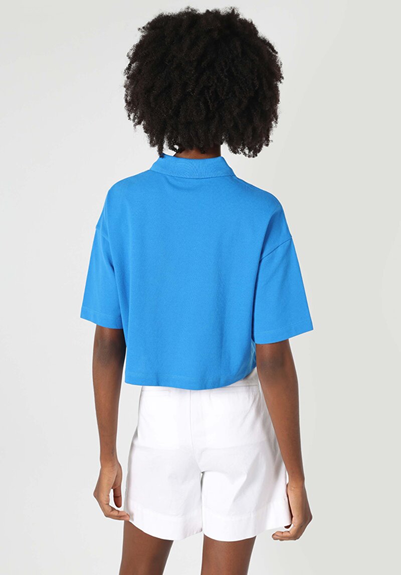 Показати інформацію про Футболка З Коротким Рукавом Жіноча Блакитна  Cl1064047