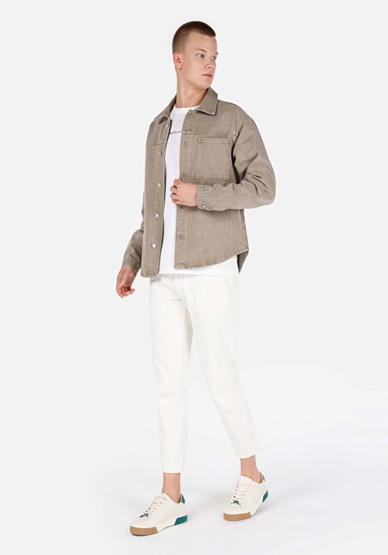 Показати інформацію про 051 Royal Сорочка З Довгим Рукавом Чоловіча Бежева  Cl1069573