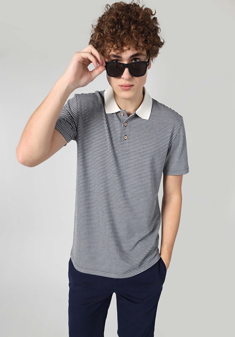 Зображення Поло З Коротким Рукавом Чоловіче Блакитне  Cl1064304