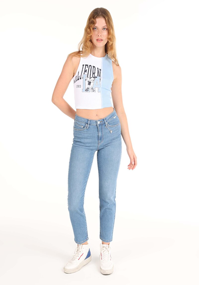 Зображення 703 Carla Джинси Жіночі Блакитні Вузького Крою Cl1064307